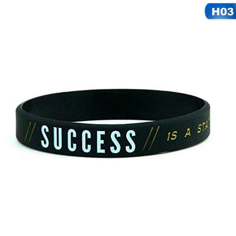 Success Focus Believe Motivational Wristband Silicone Bracelets
