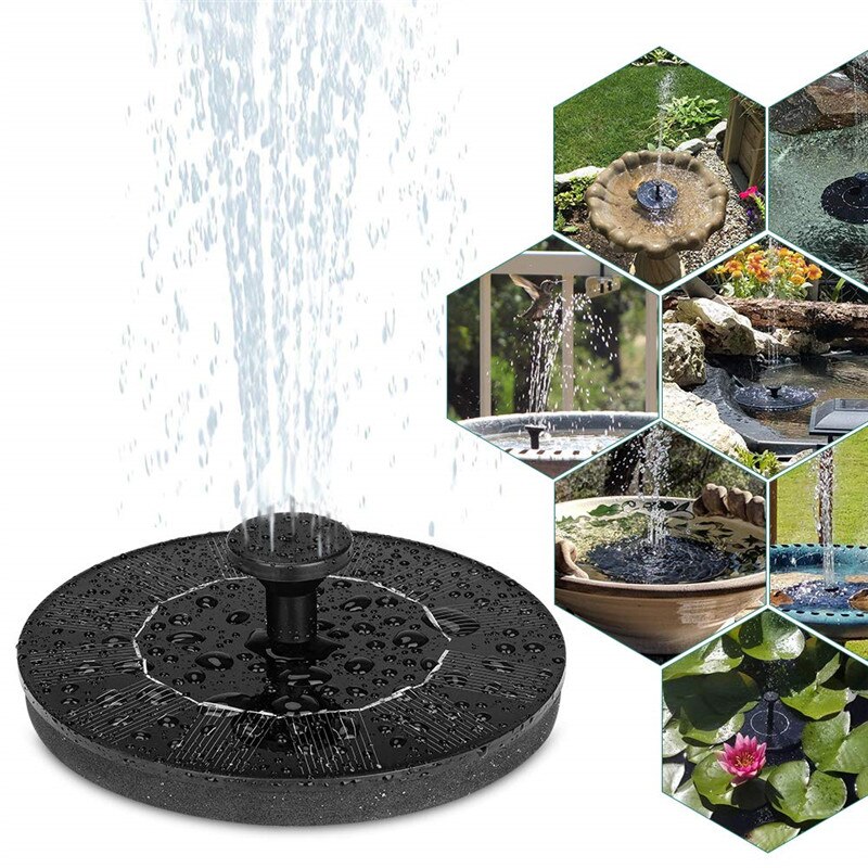 Solar Power Water Fountain Pump 7V Solar Garden Fountain Pump Bird Bath Fountain Water Floating Pond Garden Patio Decor Fountain