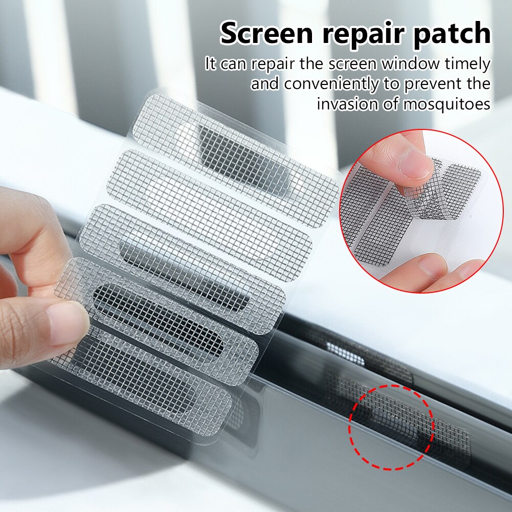 Window Screen Repair Patch Adhesive Mesh Hole Repair Tape Roll Anti Mosquito Fly Bug Insect Wall Patch Stickers Mesh Window