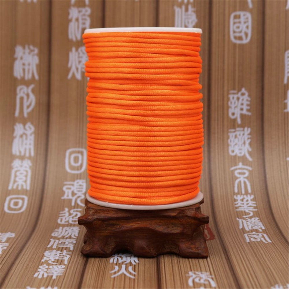 3MM Braided Macrame Silk Macrame Cord Rope Thread Wire DIY Chinese Knot Satin Bracelets Making Findings Beading 10 Yards: Copper
