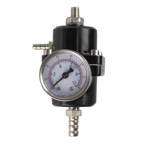 Auto Fuel Pressure Regulator Aluminium Legering Auto Bewerkt Fuel Druk Verbeterde Regelklep Regulator Benzine Booster: Black