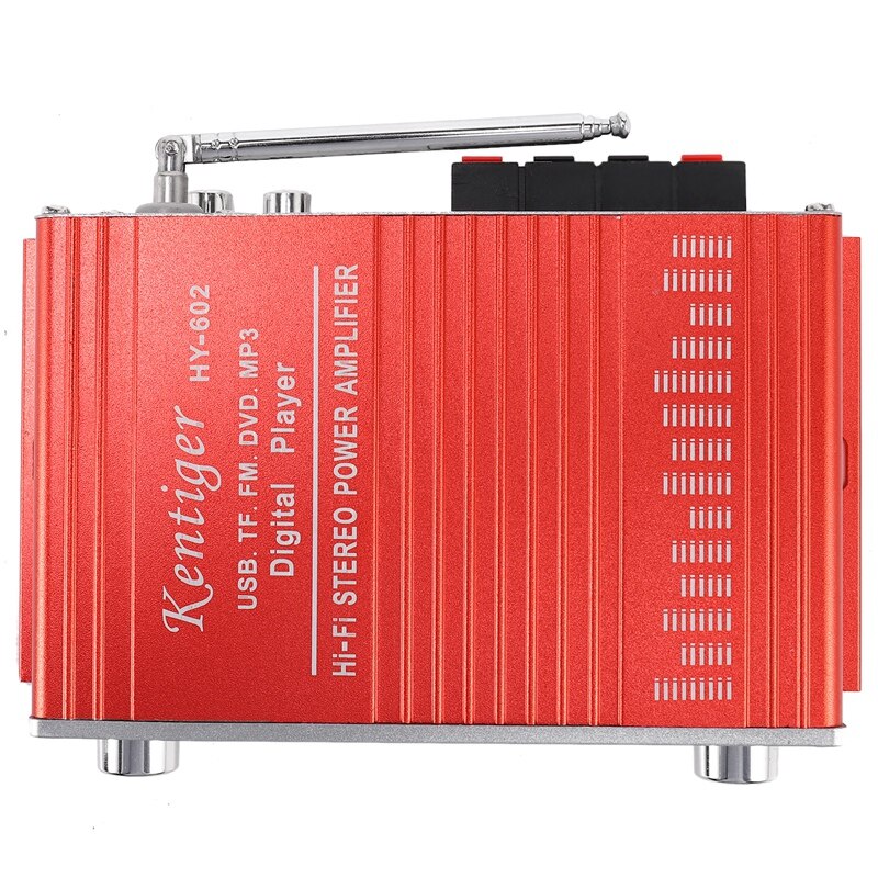 Kentiger Hy-602 Mini Portable Hifi Stereo Power Digital Amplifier With Fm Ir Control Fm Mp3 Usb Playback With Four Dsp