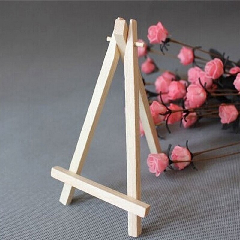 1 stk 8*15cm mini træ kunstner stativ male staffeli til fotomaling postkort display holder ramme sød skrivebordsindretning