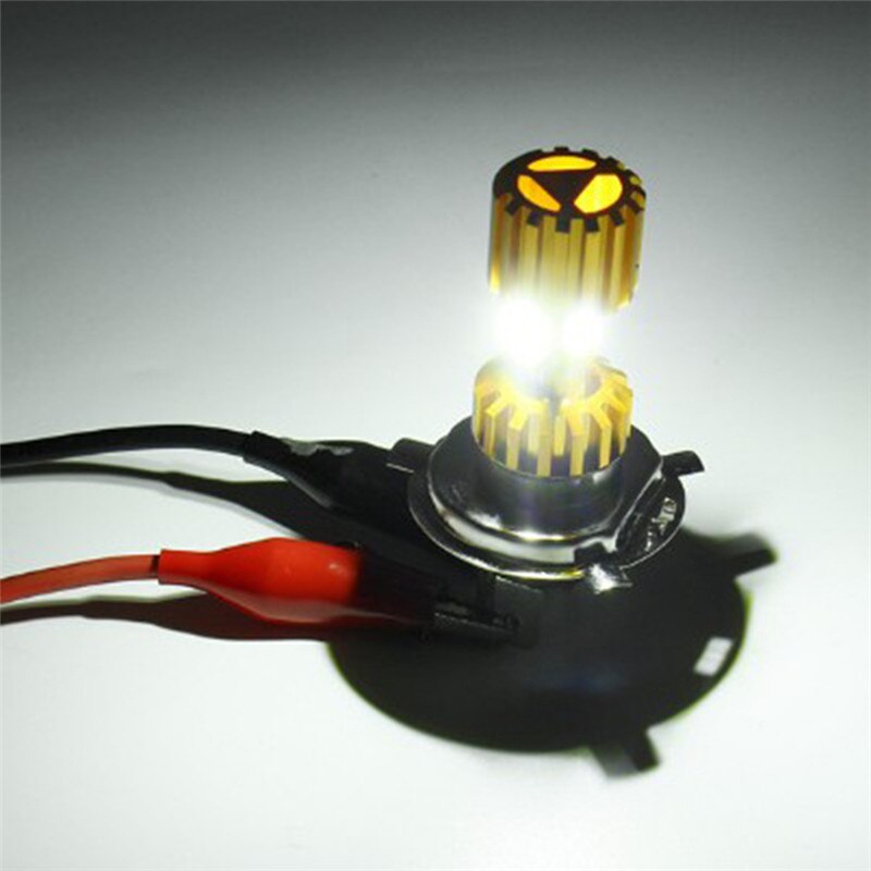 BA20D / H4 Led Cob Motorcycle Bike Hi/Lo Koplamp Lamp DC10-80V 6000K 16W Motorfiets Koplamp lampen Motorfiets Licht