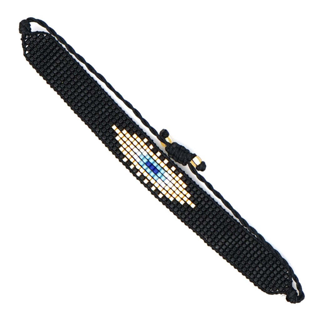 Go2boho pulseira olho grego para mulheres, turco mau olhado, pulseira com lábios, joias mexicanas, bijuteria