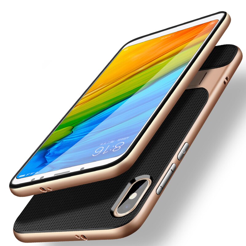 Coque de protection complète pour Xiaomi, compatible modèles Redmi Note 5 Pro, Note 5 Pro, Version globale, avec béquille arrière