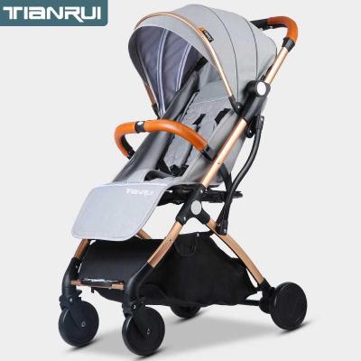 Mini poussette portable pour bébé, ultra légère, inclinable et pliable: gray