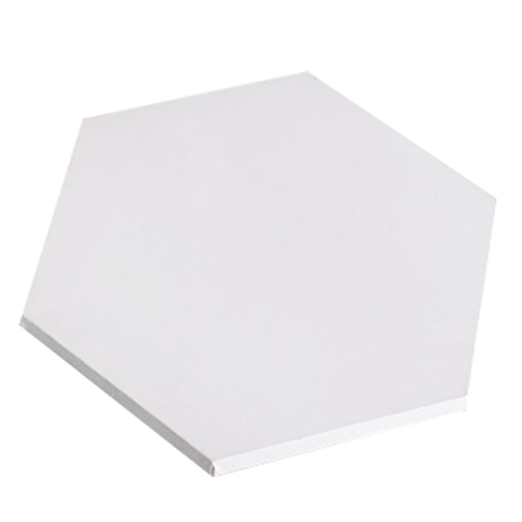 Blank Artist Canvas Art Board Plain Painting Stretched Framed White Small/Large: Hexagon 17.5cm
