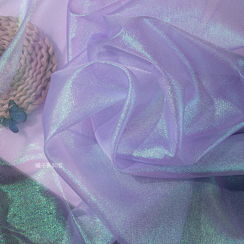 Gradiënt Organza Zijden Gordijn Gouden Bruiloft Kleuterschool Kleding Jurk Creatieve Podiumstof Achtergrondstof: MULTI