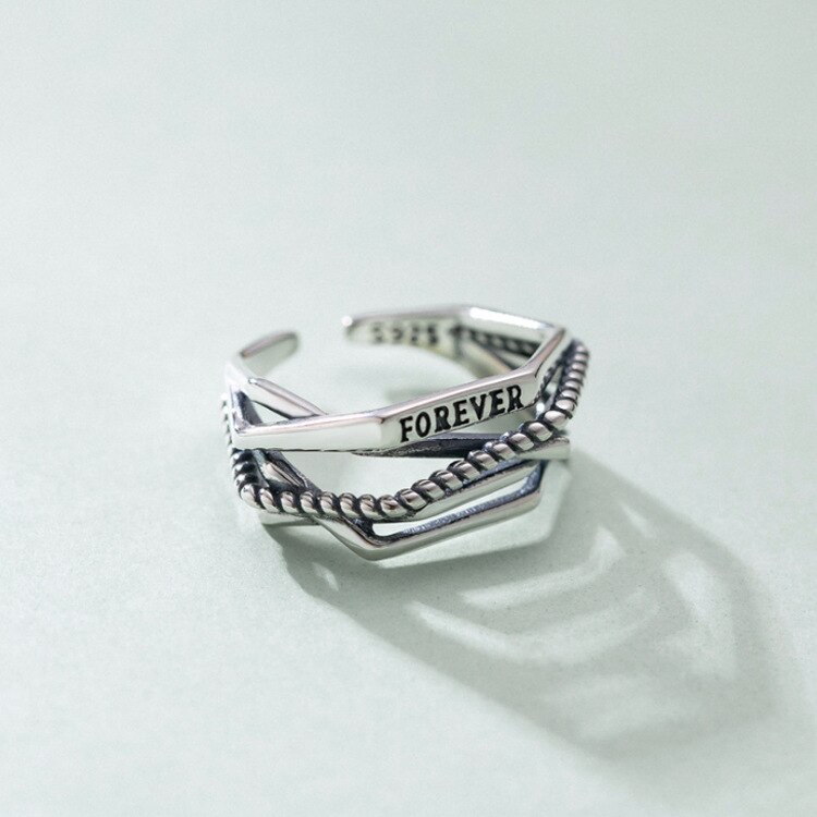 Charmant Open Brief Ring Voor Vrouwen Vintage Boho Party Ringen Gothic Punk Sieraden Cadeaus Voor Meisjes