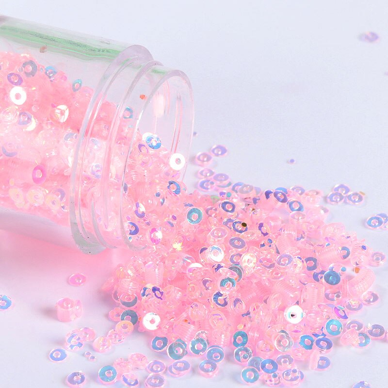 4000 stuks/partij 2mm matten pailletten platte ronde losse pailletten pailletten naaien bruiloft knutselen, nagelverzorging, nachtclubjurk accessoire: Jg trans roze