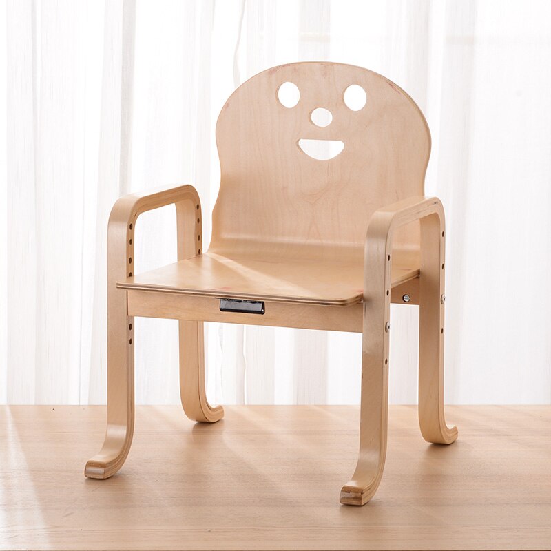 Louis sillas para niños, guarderías, respaldo Simple moderno, hogar, madera maciza, se puede levantar