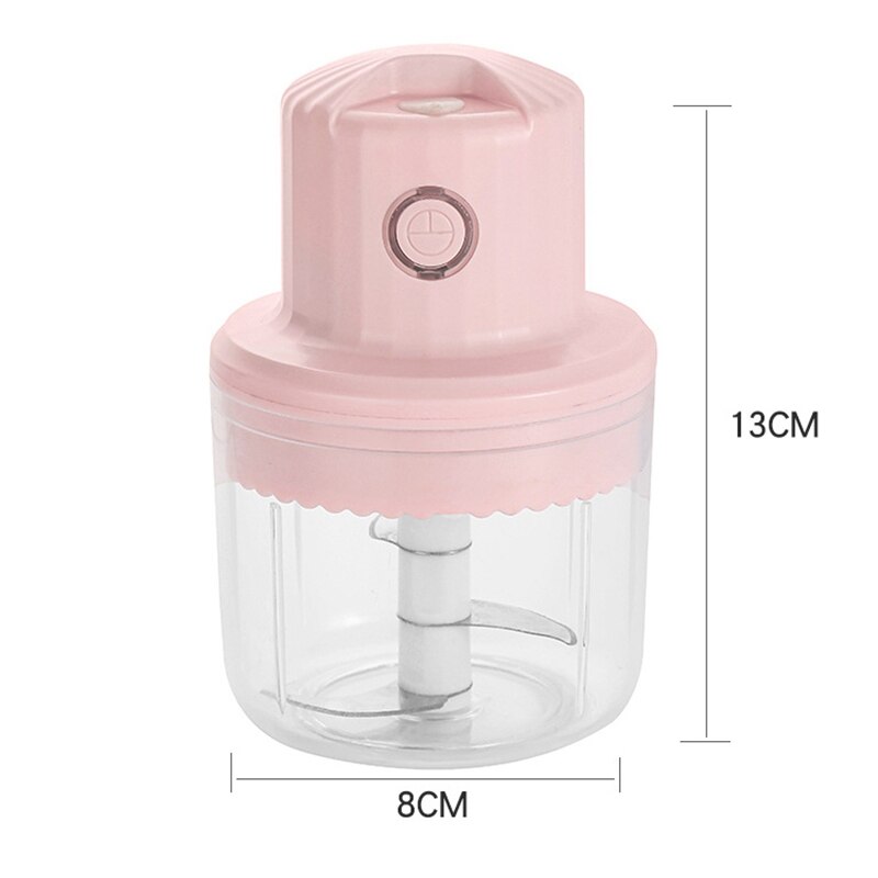 Elektryczny mini żywności czosnek siekacz USB przenośny kuchnia mięwięc procesor wodoodporny, Tcut owoce cebula warzyw, 250Ml