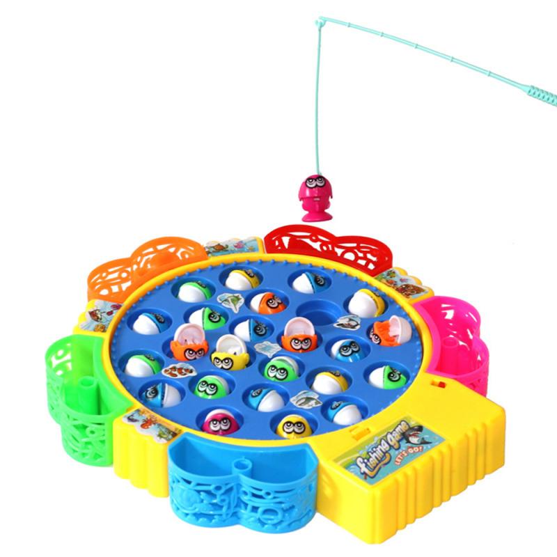 Kinderen Vissen Speelgoed Muziek Vissen Boord Set Magnetische Roterende Functie Licht Baby Educatief Speelgoed Kerstcadeau