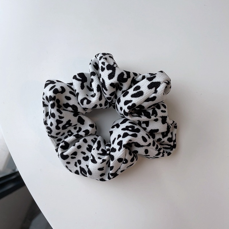 Elástico de cabelo de tecido de leopardo, faixas elásticas para cabelo, mulheres, meninas, veludo, ponto, zebra, rabo de cavalo, laços de cabelo, acessórios de moda para cabelo: Rosa