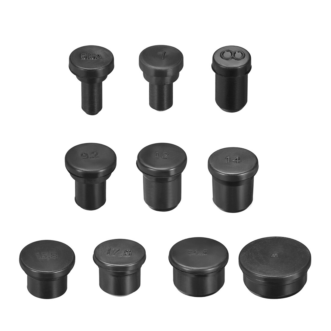 Uxcell 5Pcs 5.5Mm 7Mm 8Mm 9.2Mm 10.5Mm 12Mm 14Mm 15.8Mm 17.8mm Dia Seal Gat Insert Rubber Stopper Voor Wartel