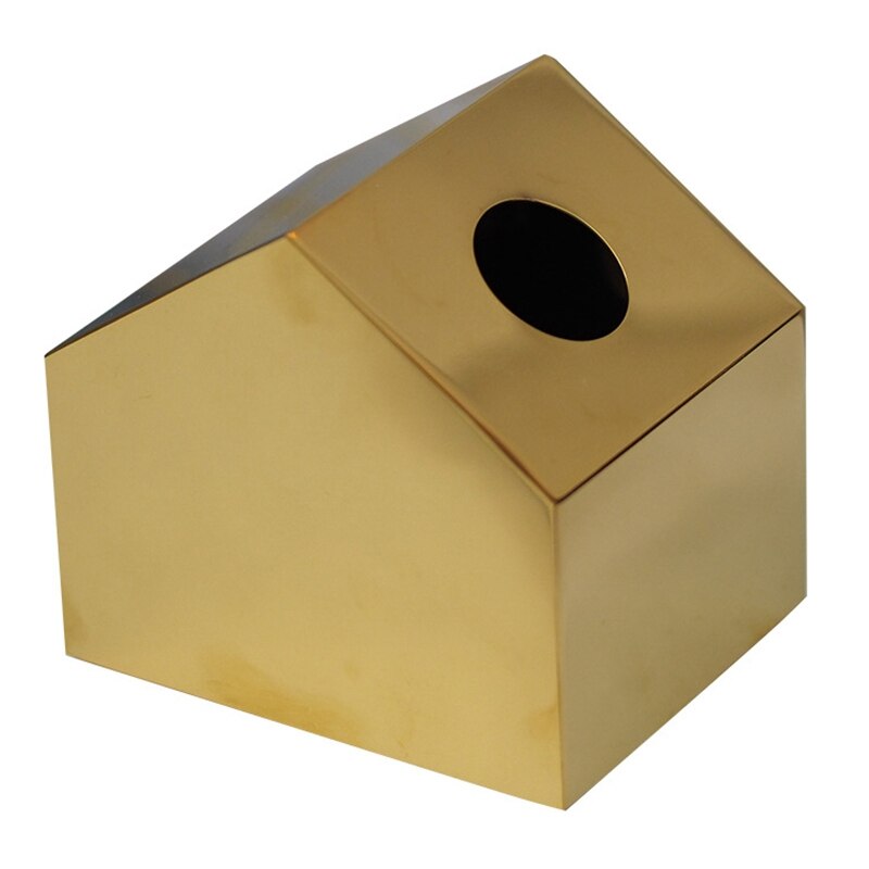 Boîte à mouchoirs en métal, carré, doré, Rectangle, géométrique, maison, bureau, rangement, Organization, salon, décoration de maison moderne, 1 pièce: Violet clair