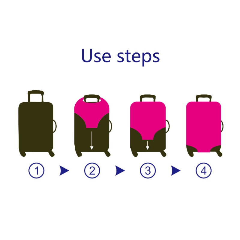 Luggage Protective Cover Solid Color Suitable for 18-28 Inch Suitcases