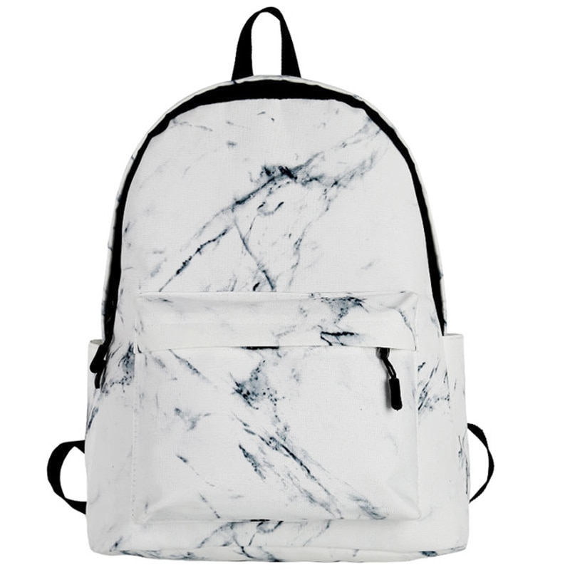 Sac à dos en toile pour femmes benviché pour adolescents filles sacs de grande capacité sacs à dos en marbre sac à dos femme sac d'école D65