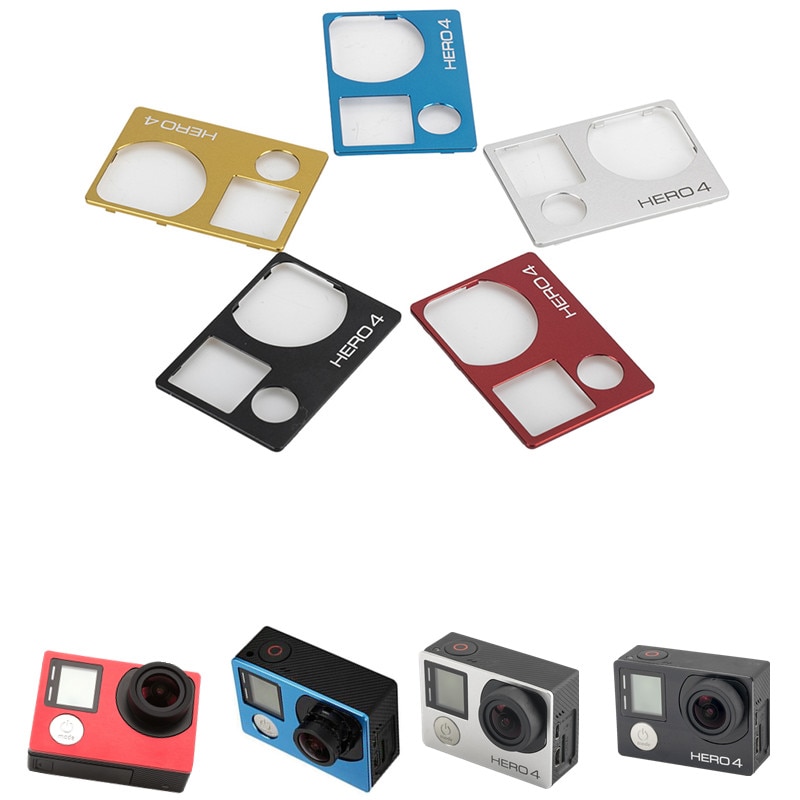 5 Color Aluminum Front Cover Faceplate Repair Replacement Part for GoPro Hero 4 Front Panel Face Cover