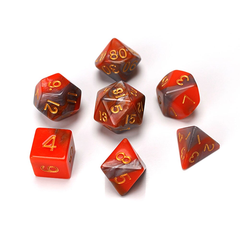 7 teile/satz Würfel Digitale Multi Sided Acryl Würfel Für RPG Dungeons Und Drachen Bord Spiele Würfel: A