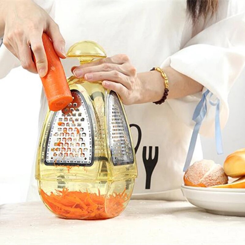 Multifunktions rivejern til grøntsager gulerodskværn shredders kartoffel osteskærer husholdning 2 or 4- sidede knive køkkenredskaber