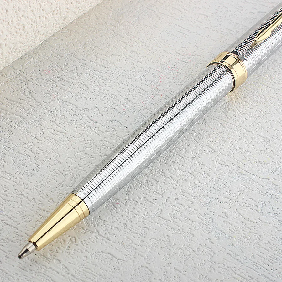 Metal Ballpoint Pen Rotation Style Commercial Pens for School Office Stationery Supplies Core Automatic Ball Pen