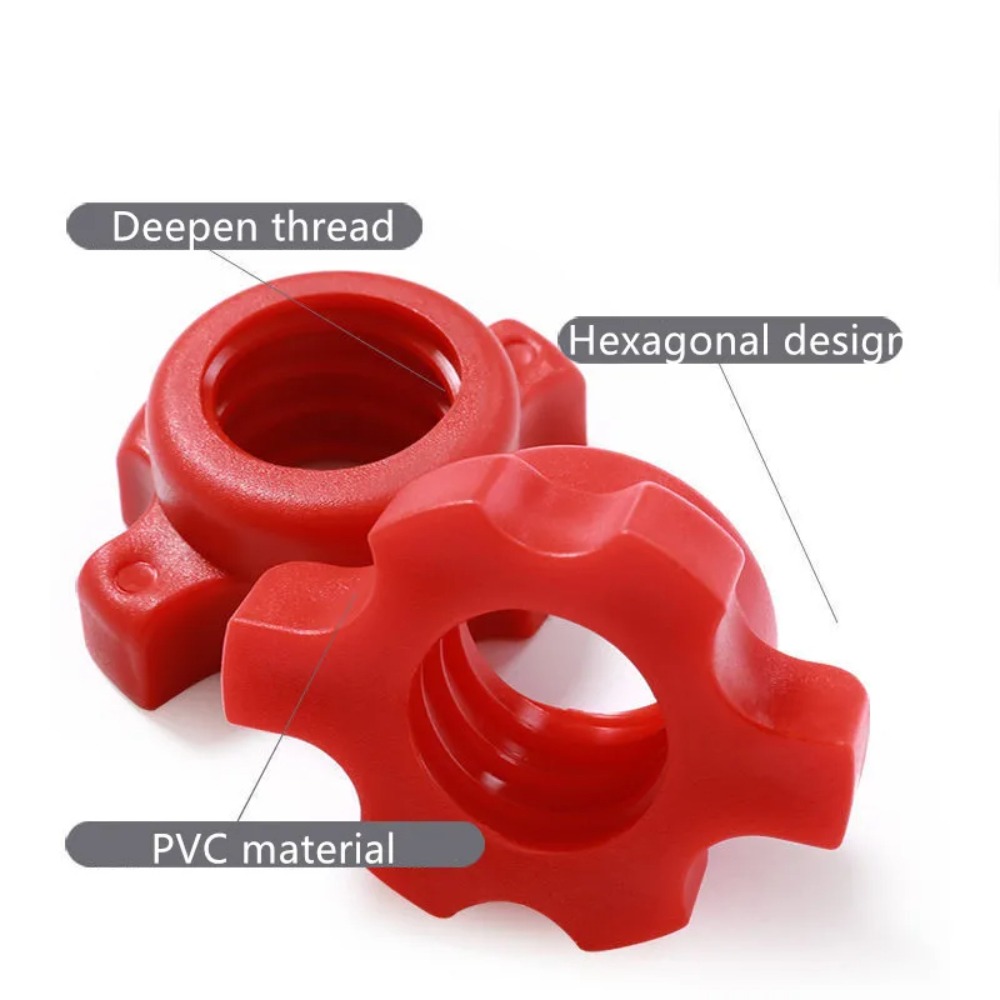 PVC Dumbbell Bar Home Gym Accessories Durable Barbell Buckle Fitness Equipment Spin-Lock Collars Threaded Dumbbell Handles