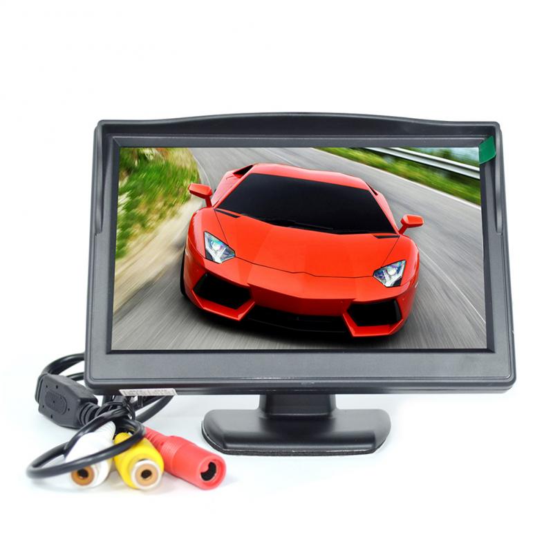 5 Inch HD Car Monitor LCD Display 16: 9 Screen Auto Parking System HD Screen 2 Way Video Input Reverse Rear View Auto Monitors