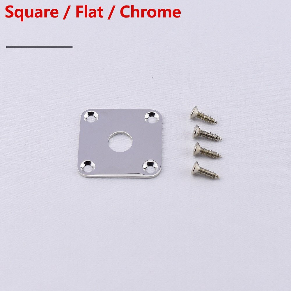 【Made in Japan by GOTOH】 Flat / Curved Stainless Steel Jack Plate For Electric Guitar Bass: SF-CR 1 Piece