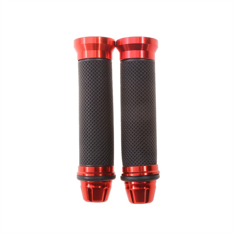 1-Pair Anti-Slip Motorcycle Handle Grips Rubber Bicycle Mountain Bike Comfortable Handlebar Replacement: Lavender