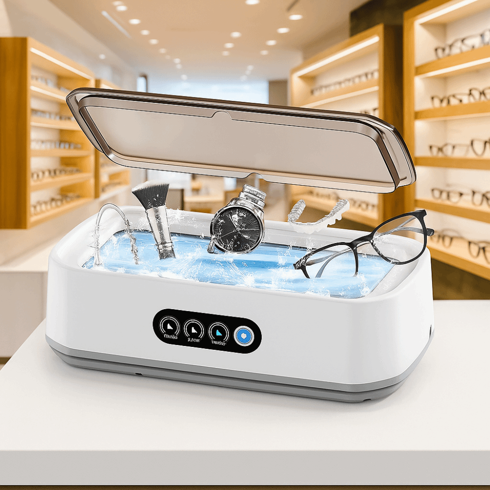 650 ml ultrasone lenzenvloeistofreinigingsmachine Hoge frequentie trillingen 3 versnellingen Ultrasone sieradenreiniger Geluidsarm Professioneel
