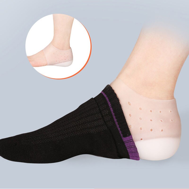 Invisible Heightening Insole Silicone Physical Examination Bionic Interior Heightening Protection Heel Insoles for Shoes