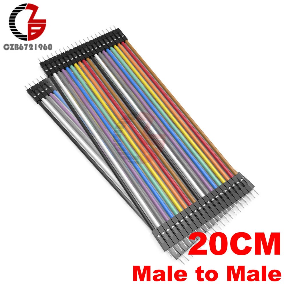 40 Pin Dupont Kabel 10 Cm 20 Cm 30 Cm Male Naar Male Naar Vrouwelijke Aan Vrouwelijke Dupont Lijn Broodplank jmper Draad Connector Voor Arduino Diy: 20CM Male-Male