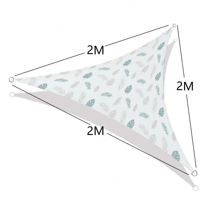 Waterproof Sun Shelter Garden Printed Sunshade Sail Outdoor Leaf Rainproof Shade Patio Terrace Pool Swimming Awning Canopy: 2mx2mx2m