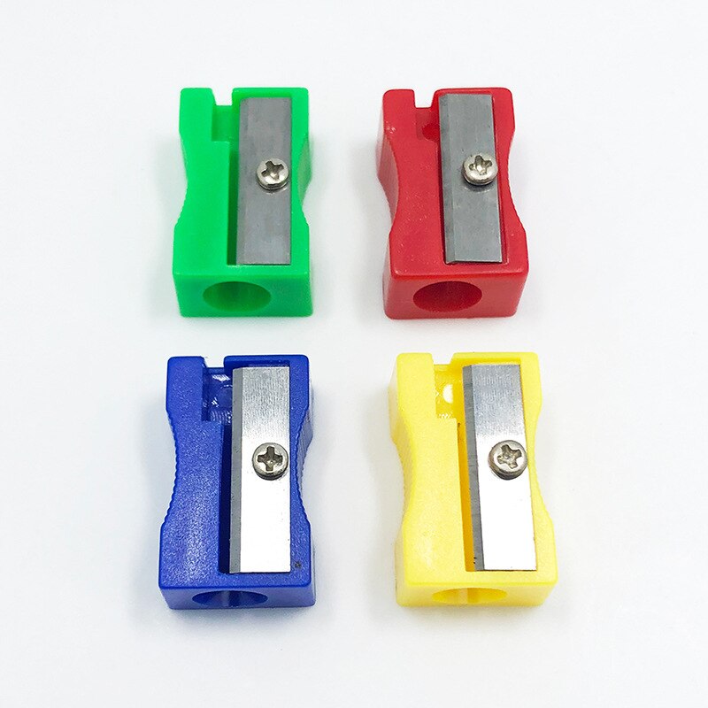 Sacapuntas pequeño multicolor de un solo orificio para niños, Sacapuntas de plástico manual para escuela primaria: E