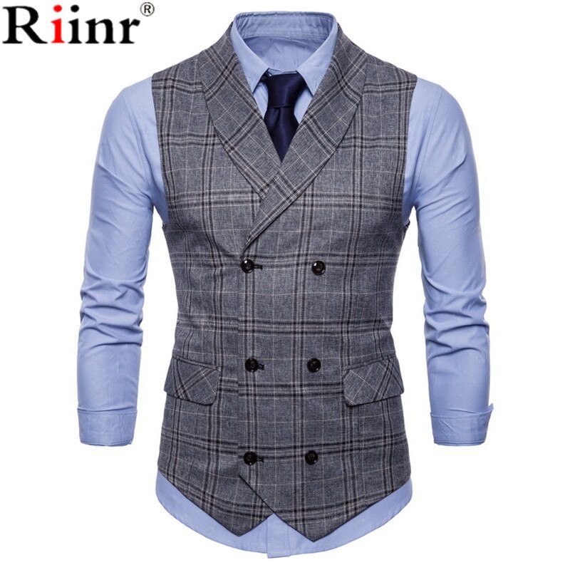 Jurk Vesten Voor Mannen Slim Fit Heren Pak Vest Mannelijk Vest Gilet Homme Casual Mouwloze Formele Zakelijke Jas