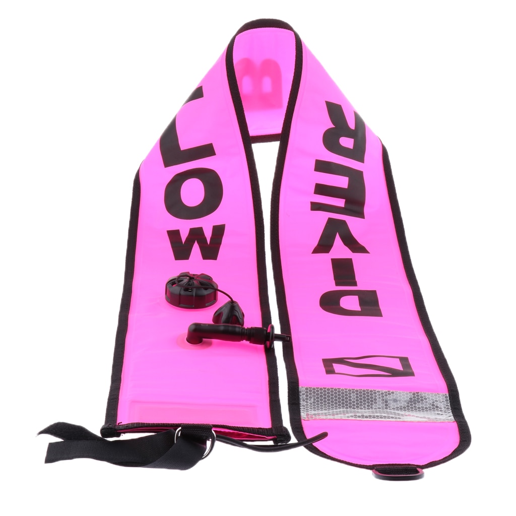 150cm Scuba Diving Inflatable Safety Tube DIVER BELOW Signal Marker Buoy
