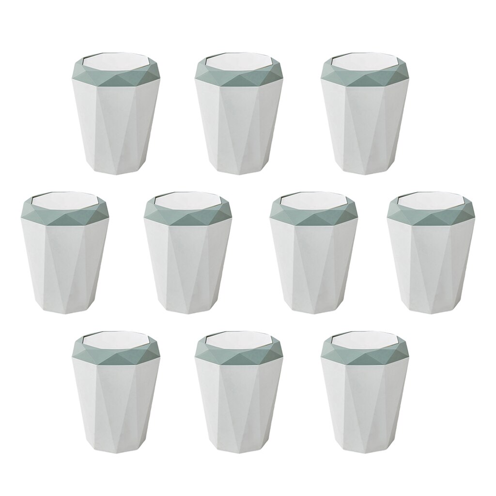 10Pcs Plastic Home Waste Rubbish Garbage Bin Trash Can Kitchen Indoor Hotel