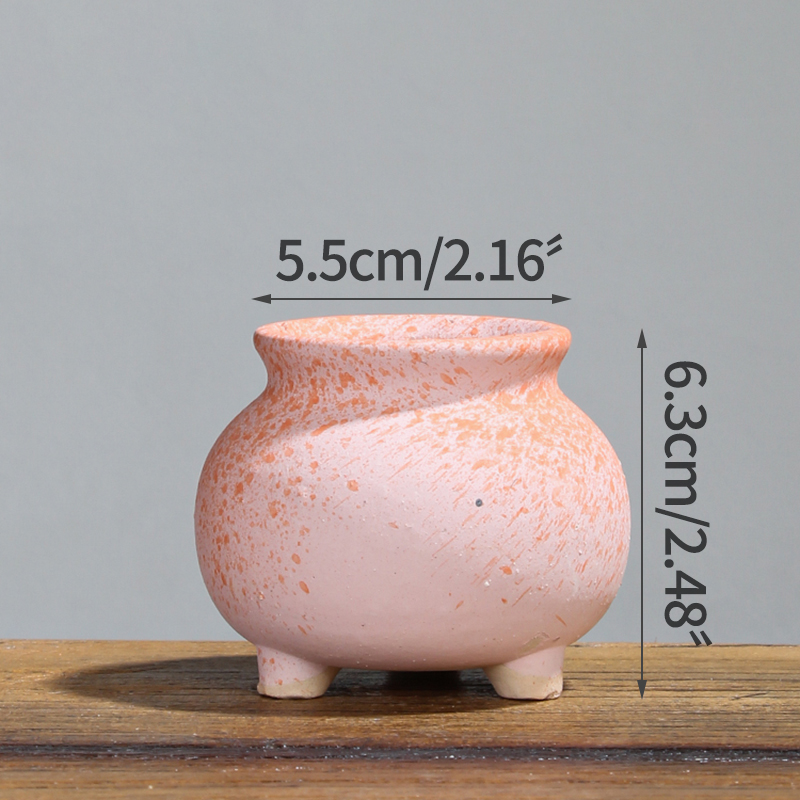 Petit pot de fleurs en céramique, joli pot de fleurs Simple et givré, ornement de bureau, pour le jardinage: 12