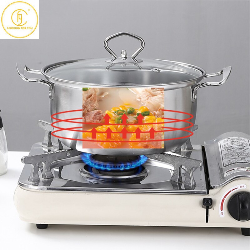 2/3Pcs Stainless Steel Pot Frying Pans Set Pressure Cooker Braised Cooking Milk Soup Pot Steamer Stew Pan Kitchen Cookware