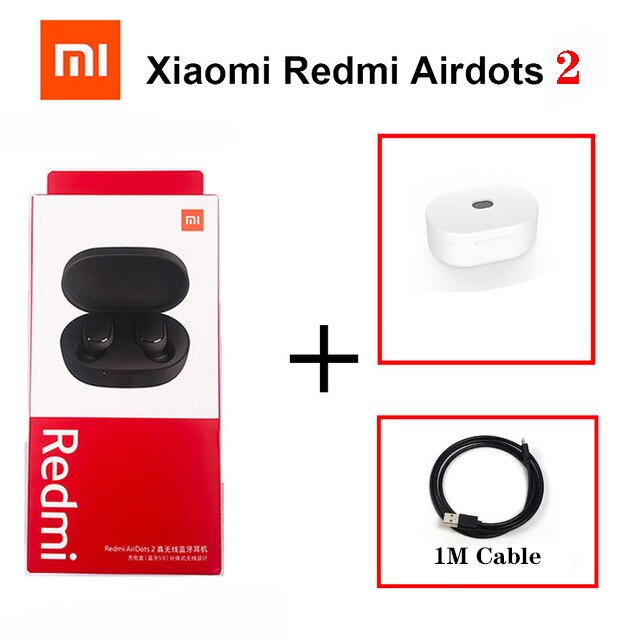 Xiaomi Redmi Airdots 2 Mi True Wireless Bluetooth 5.0 TWS Earphone Gaming Headset Left Right Low Lag Mode Stereo Auto Link: Silver