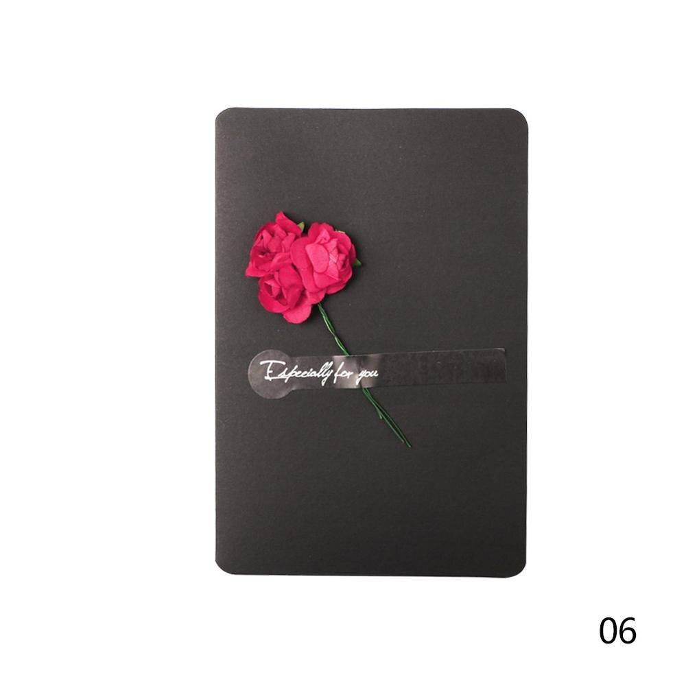 Uitnodigingskaart met gedroogde bloemen, handgemaakte kaarten, handgeschreven kaarten, verjaardagskaarten, bruiloftskaarten, bedankkaartjes, papier: 06