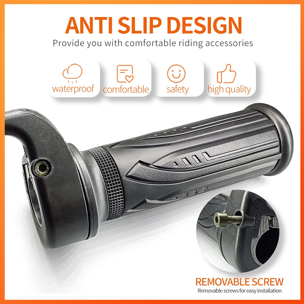 WUXING 20X Full Twist Throttle E-Bike Right Handle Throttle 24V 36V 48V 60V 72V Waterproof/SM Connector for Ebike or Escooter