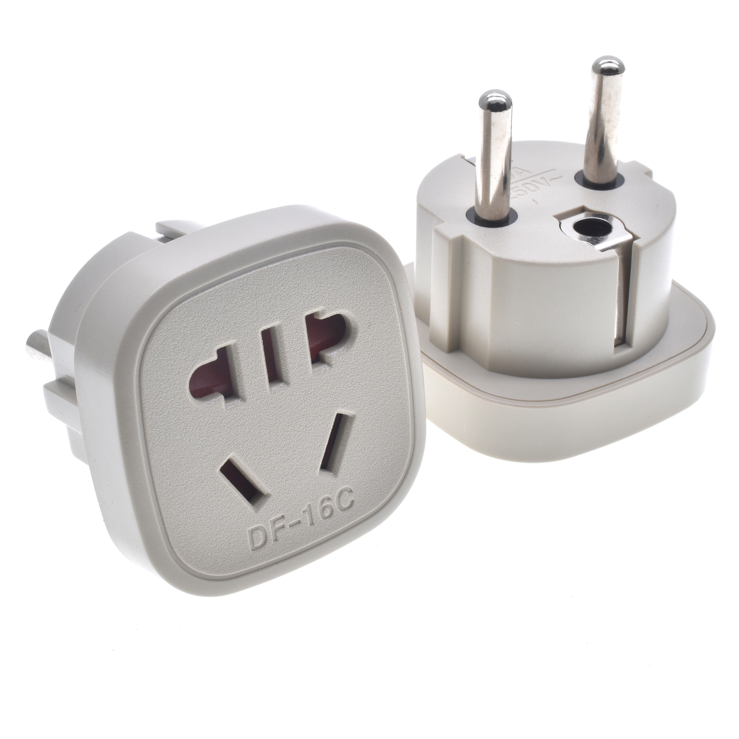 EU US AU China to EU Conversion plug 10A Travel Russia Korean Greece France European Power Converter Schuko Type-F Plug Adapter