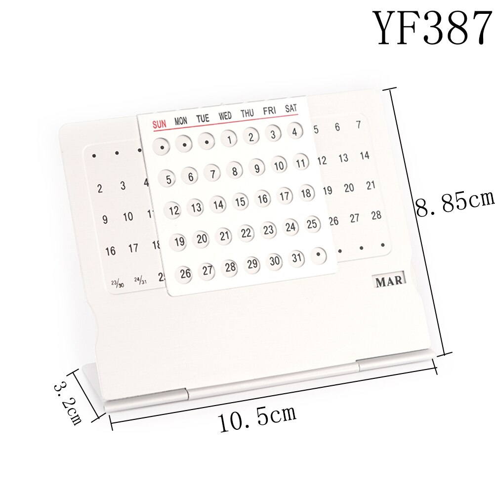 Calendario perpetuo de aluminio de 100 años, exclusivo, permanente, calendario perpetuo, suministros de oficina: YF387