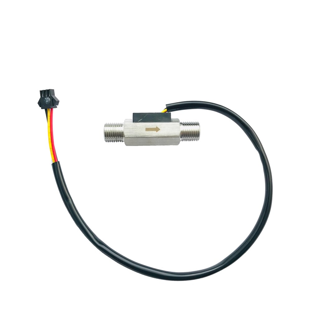 US211M Digital Flow meter Display with USS-HS41TA SUS304 Flow Meter Totalizer Flow Measurement 0.3-3.5L/min Range G1/4" thread: flow sensor HS21TA