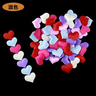 Confettis en forme de cœur pour lit de mariage | Éponge à jeter en forme de cœur, fleurs pour décoration en chambre, pétales à la main, fournitures pour fête de amour, 2cm, 100 pièces: 2cm Mixed