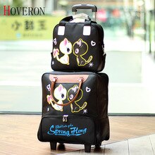 Women Trolley Luggage Rolling Suitcase Travel Hand Tie Rod Suit Casual Rolling Case Travel Bag Wheels Luggage Suitcase