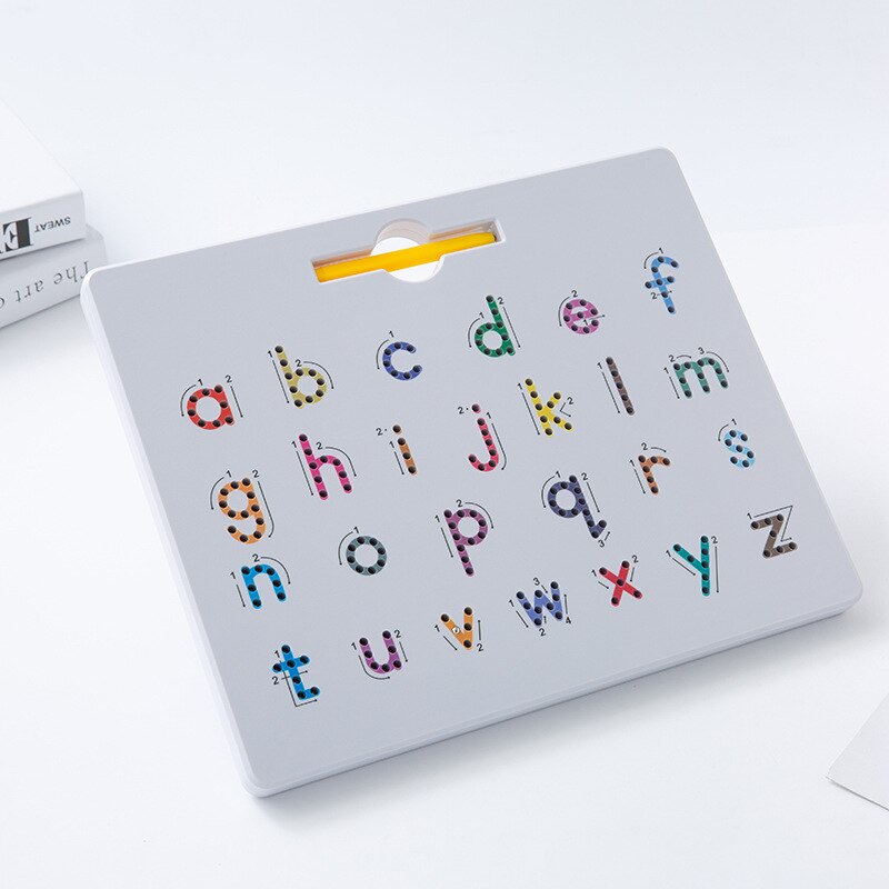 Planche à dessin magnétique alphanumérique tableau d'écriture jouets éducatifs pour enfants Double face couleur lettre numérique boule en acier